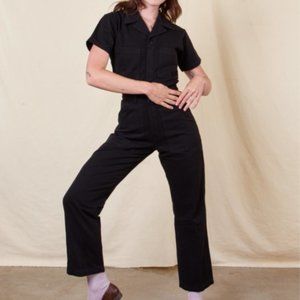 Big Bud Press Short Sleeve Jumpsuit - Basic Black Size M